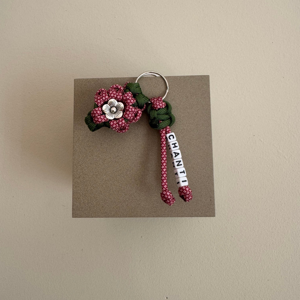 Ontwerp je eigen bloemen sleutelhanger SMALL